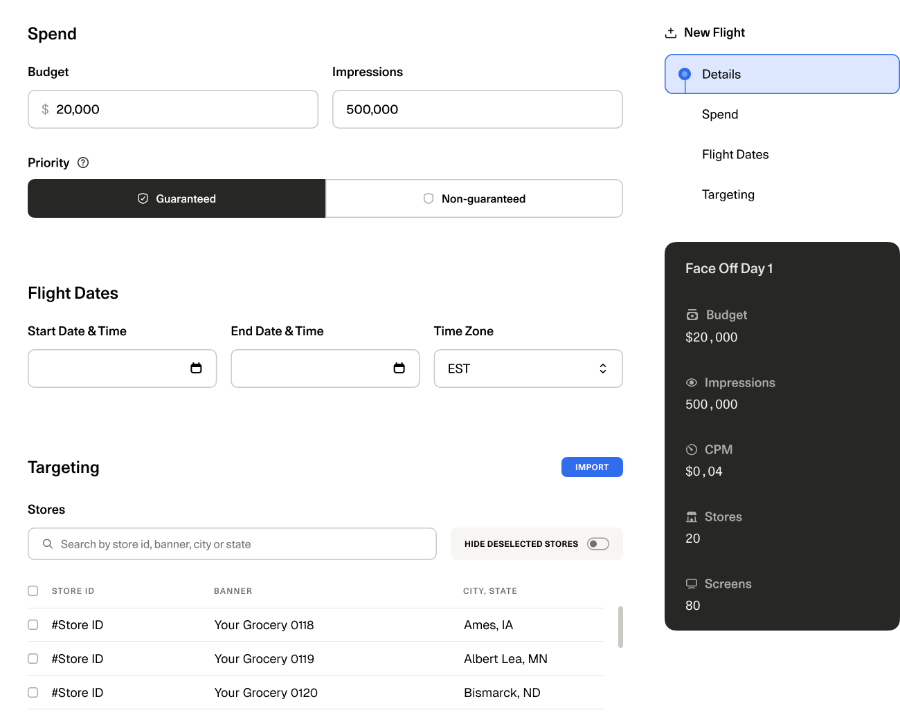 Campaign Manager in-store retail media